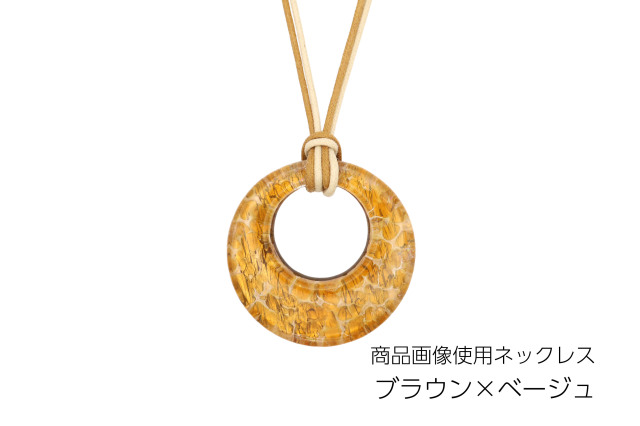 ムラーノグラスペンダント　ドーナツ型ペンダントトップ40mm