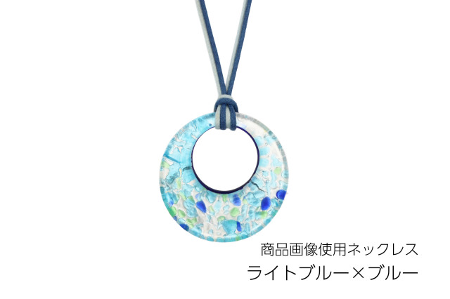 ムラーノグラスペンダント　ドーナツ型ペンダントトップ40mm