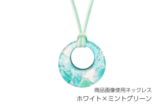 ムラーノグラスペンダント　ドーナツ型ペンダントトップ40mm