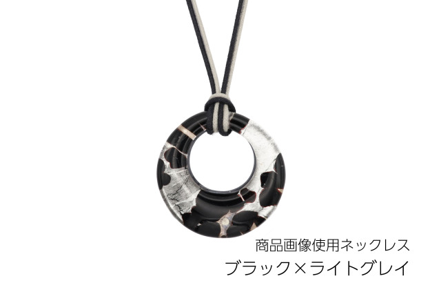 ムラーノグラスペンダント　ドーナツ型ペンダントトップ40mm