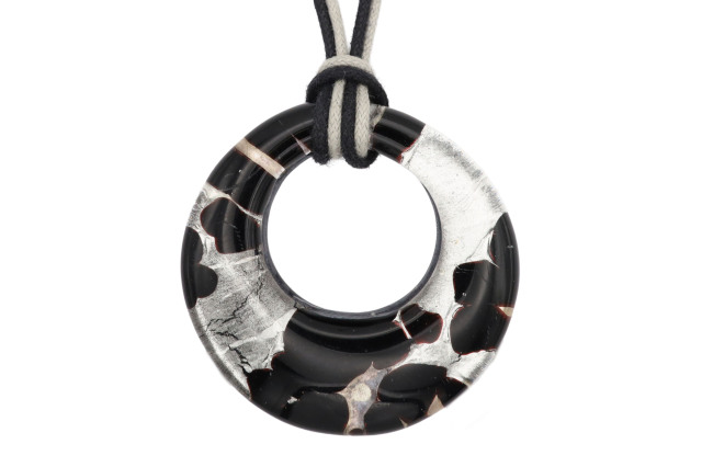 ムラーノグラスペンダント ドーナツ型ペンダントトップ40mm