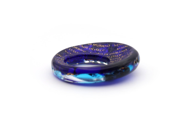 ムラーノグラスペンダント　ドーナツ型ペンダントトップ40mm