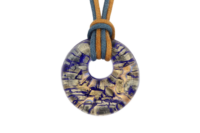 ムラーノグラスペンダント ドーナツ型ペンダントトップ25mm