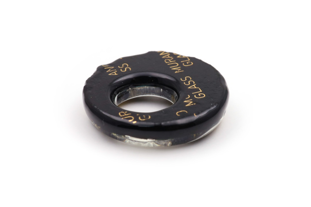 ムラーノグラスペンダント　ドーナツ型ペンダントトップ25mm