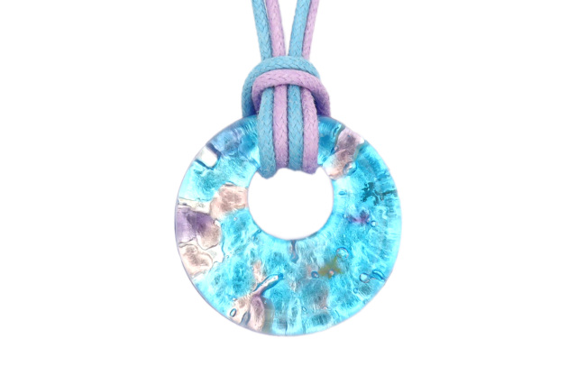 ムラーノグラスペンダント ドーナツ型ペンダントトップ25mm