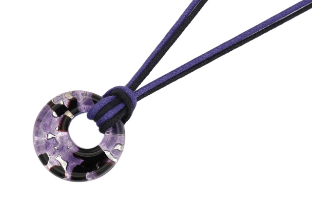 ムラーノグラスペンダント　ドーナツ型ペンダントトップ25mm