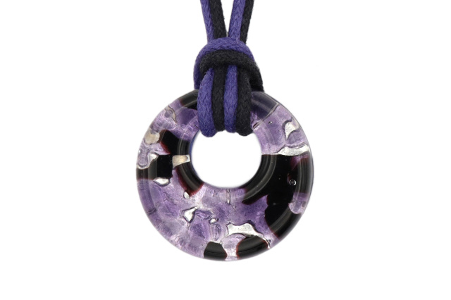ムラーノグラスペンダント ドーナツ型ペンダントトップ25mm