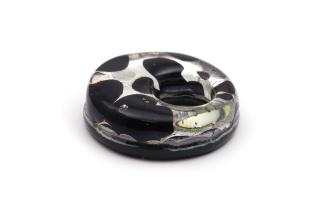 ムラーノグラスペンダント　ドーナツ型ペンダントトップ25mm