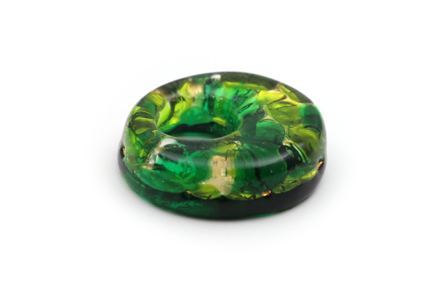 ムラーノグラスペンダント　ドーナツ型ペンダントトップ25mm