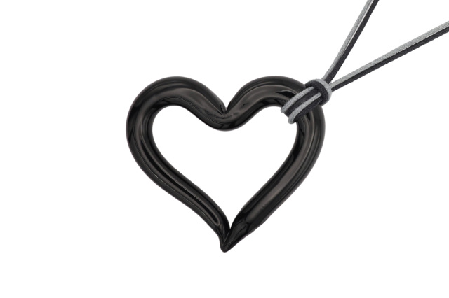 ムラーノグラス　オープンハートペンダント