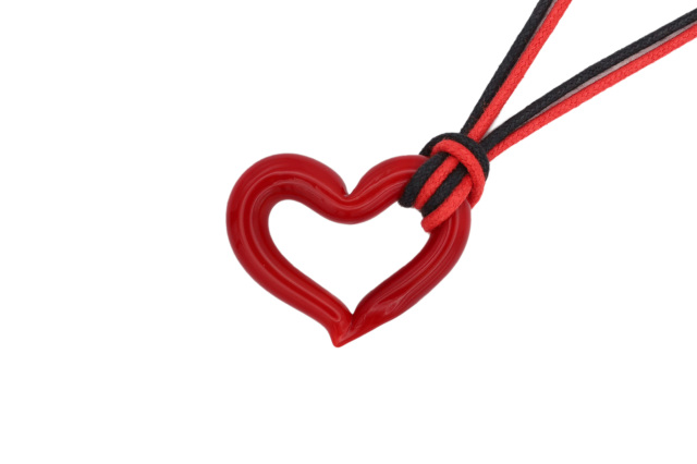 ムラーノグラス　オープンハートペンダント