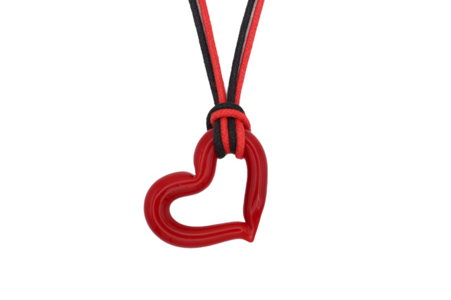 ムラーノグラス　オープンハートペンダント