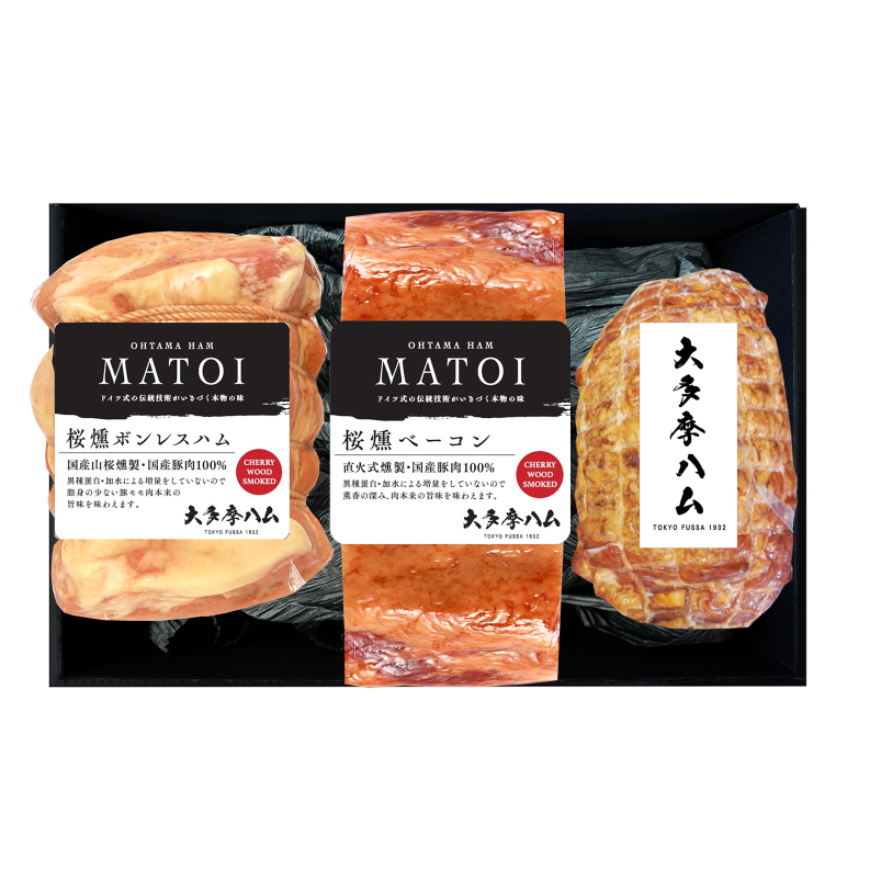 MATOI　ロースハム・焼豚一本物＆ベーコンブロック詰合せ MTI95【送料込み】