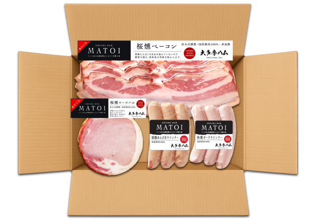 段ボールギフト MATOI ハム・ベーコン・ウィンナー4種詰合せSC01【送料込み】