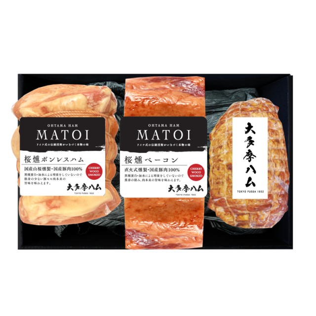 MATOI　ロースハム・焼豚一本物＆ベーコンブロック詰合せ MTI95【送料込み】