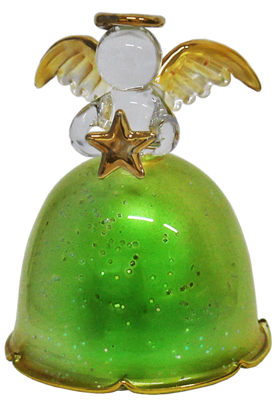 ガラスの天使オルゴール　すずらん【イエロー】