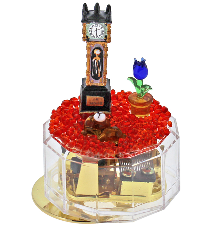 ☆数量限定☆フィギュアが選べるクリアケース手作りオルゴールキット【蒸気時計と動物】