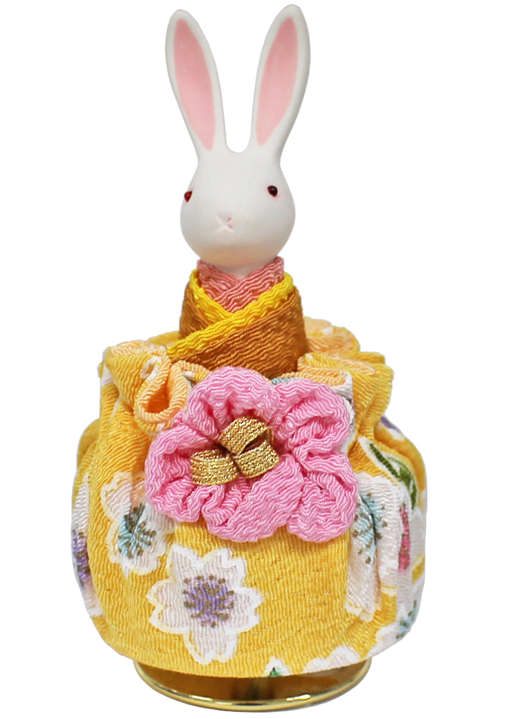 RNK00342　黄　桜凛香回転オルゴール