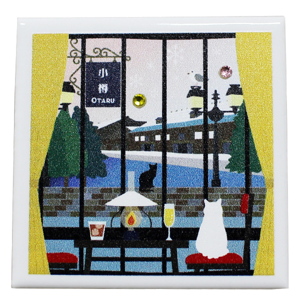 F-POT５８　窓辺　デコタイルマグネット