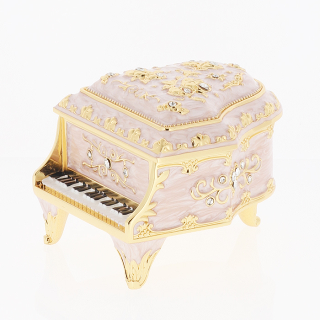 アンチモニー ピアノ型宝石箱オルゴール【ピンク】DY-3097