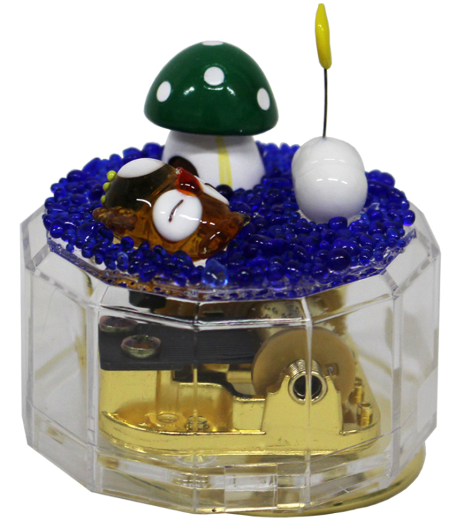 クリアケース手作りオルゴールキット【フクロウと月】