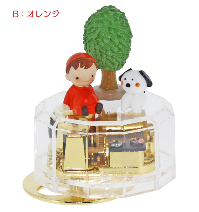 フィギュアが選べるクリアケース手作りオルゴールキット【森のなかまたち】