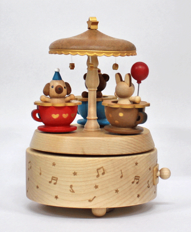 ORCHESTRA ORGAN 木製オルゴール H9291木製オルゴール【コーヒーカップ】