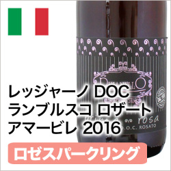 スパークリングワイン 甘口 ロゼワイン ランブルスコ・ロザート・アマービレ 2016 750ml 自社輸入