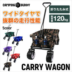 キャリーカート キャリーワゴン 耐荷重120キロ 折りたたみ式 コンパクト収納 お出掛け キャンプ