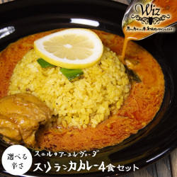 低糖質 冷凍カレー アーユルヴェーダ スリランカカレー 4食セット チキンカレー 中辛 激辛 本格スリランカカレー 【クール】