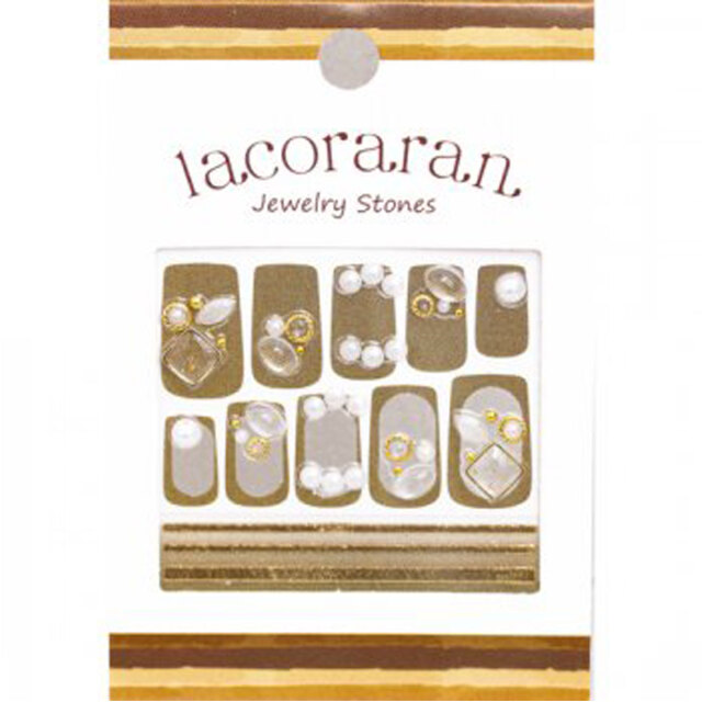 ラコララン ストーンシール 104 ドロップネイル ネイルデザイン 簡単 セルフネイル ネイルシール 夏ネイル 冬ネイル ペディキュア 結婚式