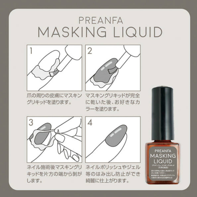 Preanfa マスキングリキッド ジェル マニキュア パウダー類 皮膚 付着 防ぐ