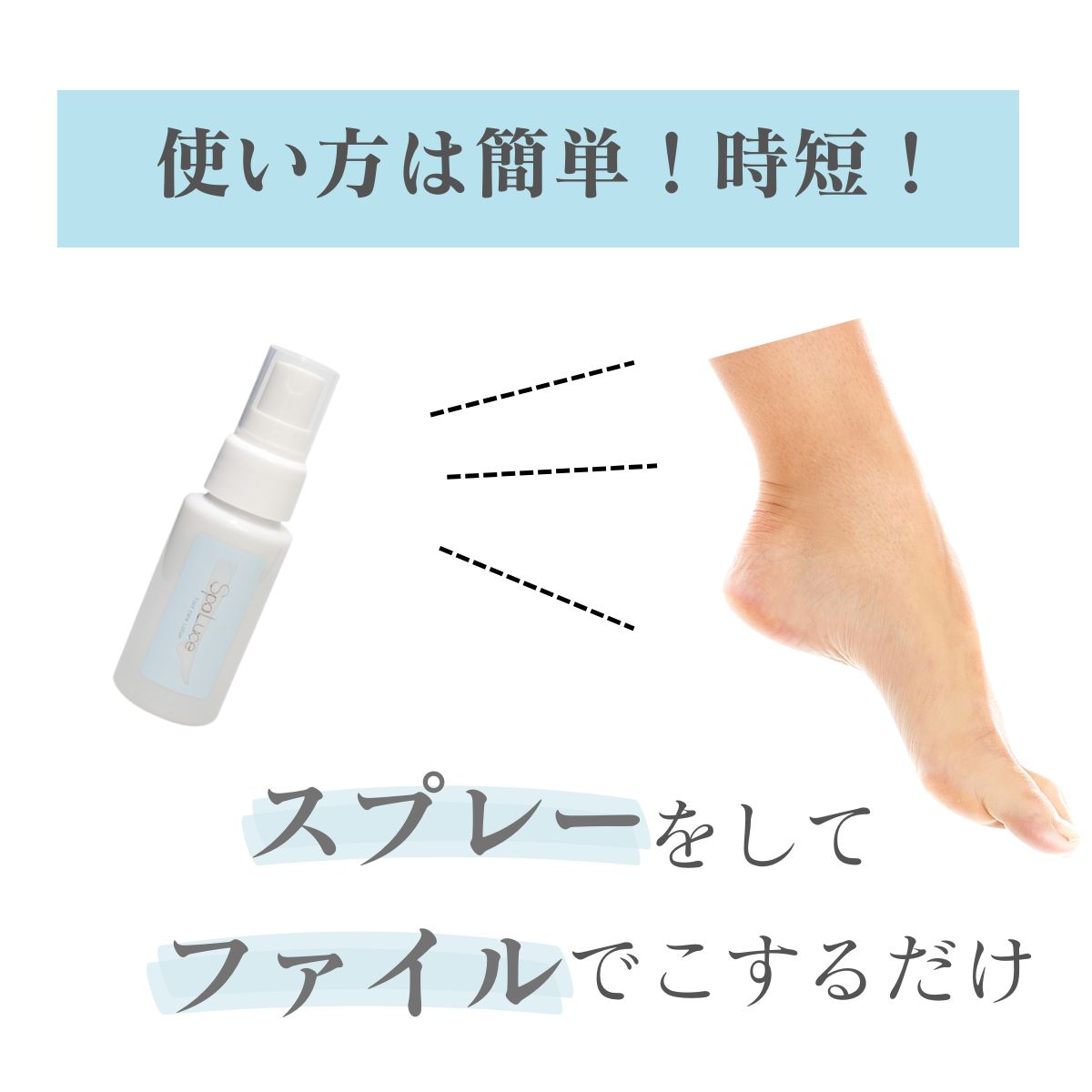 【スタッフ一押し！】【送料無料】SpaLuce スパルーチェ フットケアセット  フットケア ローションフット 50ml ファイル 保湿  フット ケア スプレー かかと 角質ケア　ホームケア ギフト プレゼント