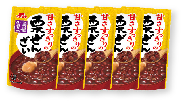 甘さすっきりの栗ぜんざい１４０ｇ ５個セット