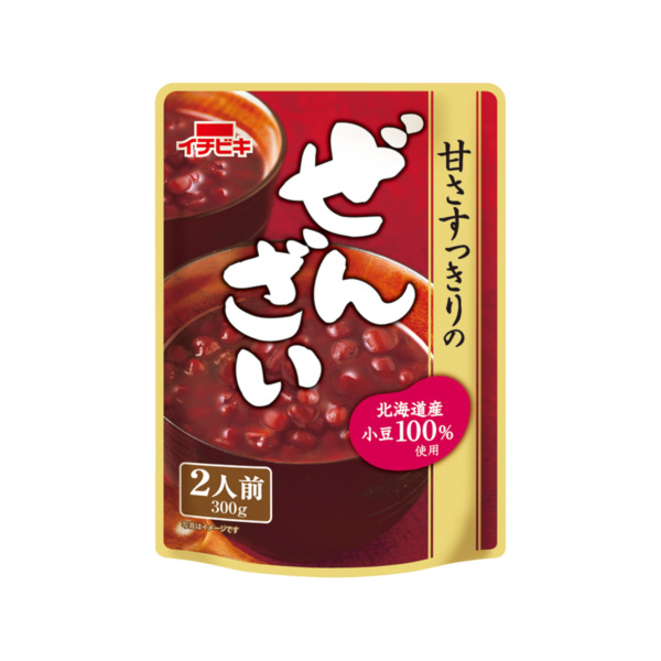 甘さすっきりのぜんざい2人前 300g