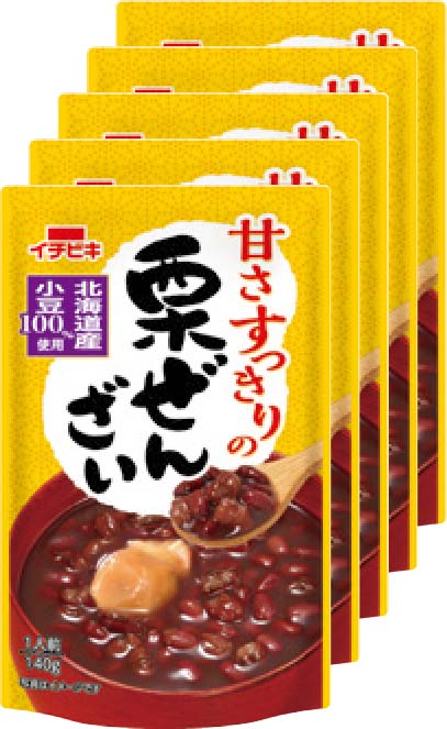 甘さすっきりの栗ぜんざい１４０ｇ ５個セット