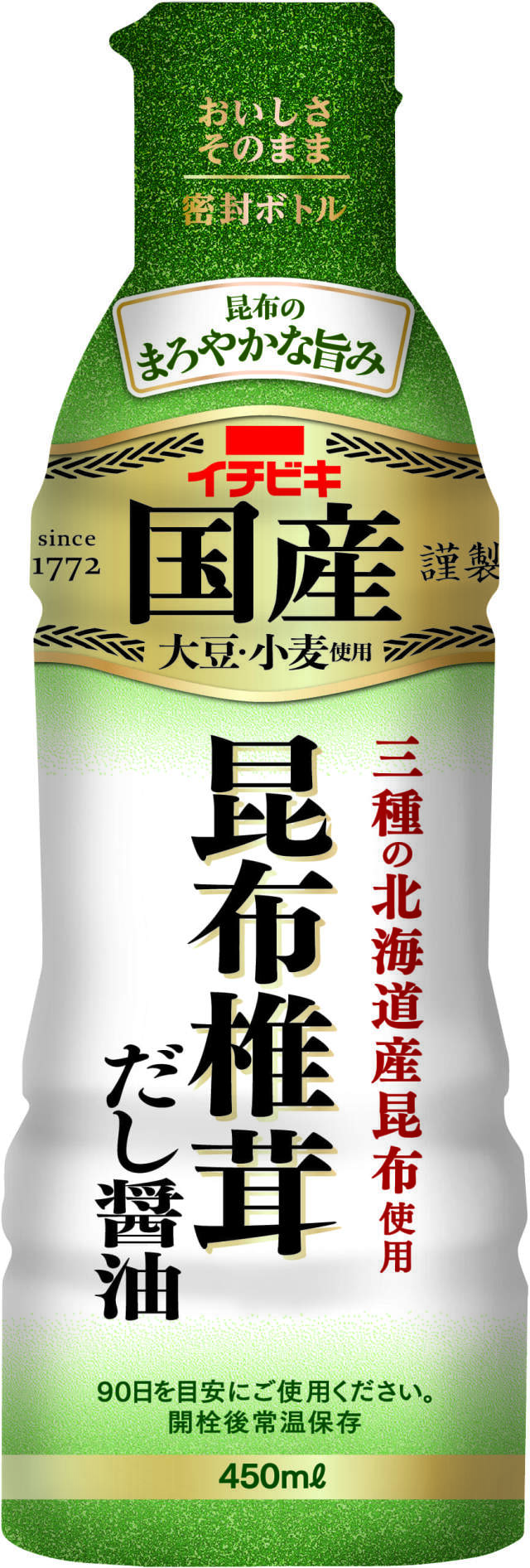 昆布椎茸だししょうゆ　450ml　