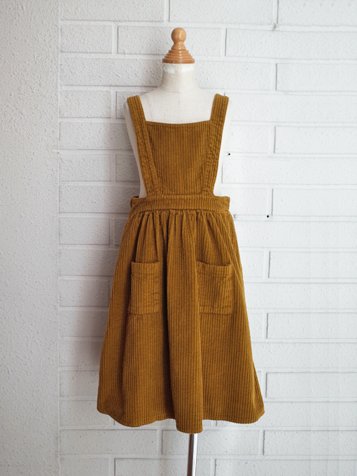 emile et ida　コーデュロイエプロンスカート