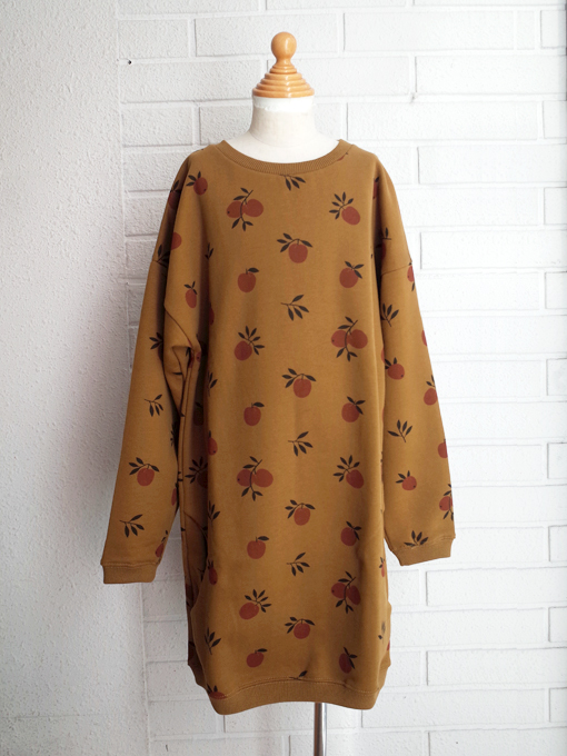 emile et ida　ミラベル柄スウェットミニワンピース