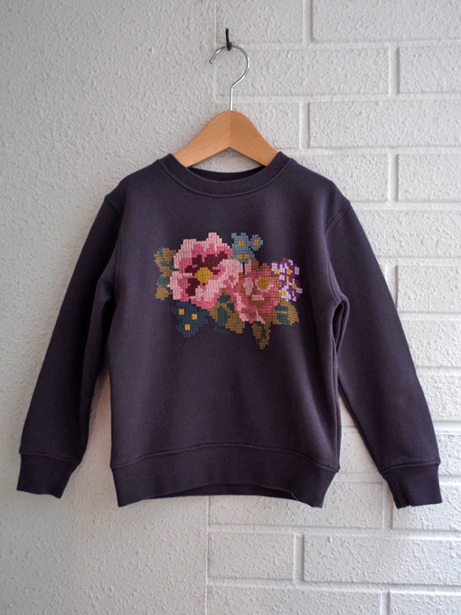 BONTON　フランス子供服　フラワープリントトレーナー