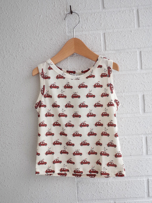 emile et ida kids　エミールエイダ　車プリントタンクトップ