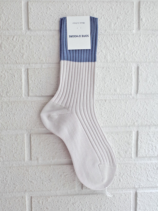 SOFIE D'HOORE　FOUR　レディース　コットン100％ レディース　バイカラーリブソックス