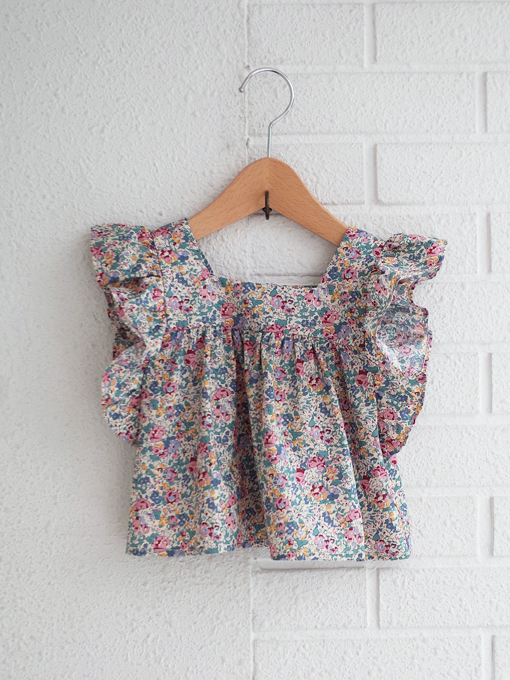 emile et ida kids　エミルーエイダ　Multicolored Liberty Blouse　リバティブラウス