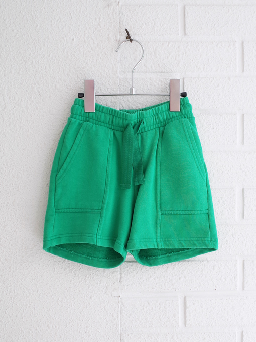 emile et ida　Green organic cotton Bermuda shorts　ボーイズ　スウェットショートパンツ