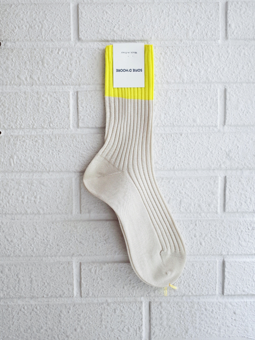 SOFIE D'HOORE　FOUR　Bi-coloured ribbed crew socks　バイカラーリブソックス