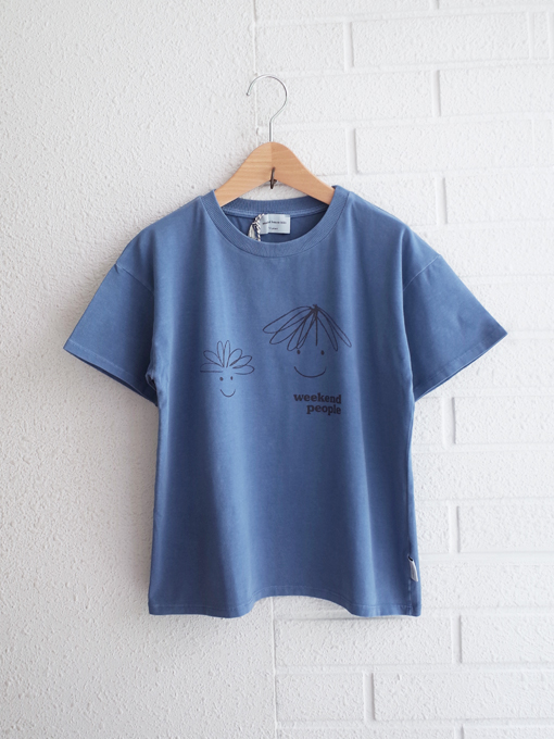 weekend house kids.　Happy faces t-shirt　プリントＴシャツ
