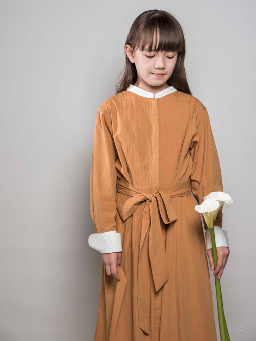 aulutin　コットンレーヨンピンタックシャツワンピース