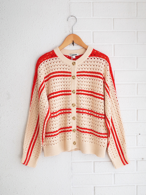 bellerose kids　透かし編みニットカーディガン