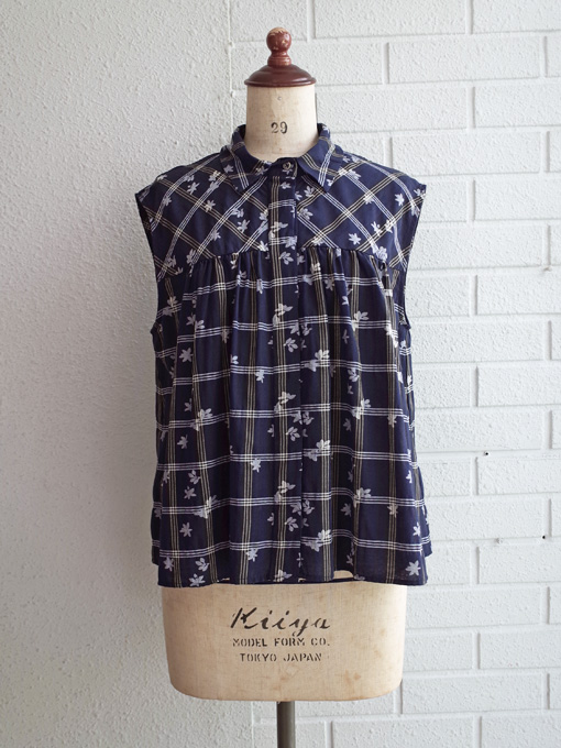 bellerose woman　ALLAN　レディース　チェックノースリーブブラウス