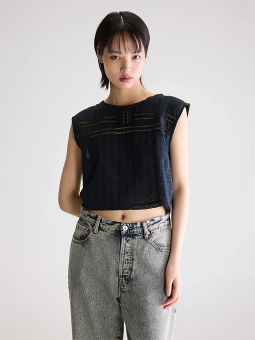 レースブラウス　レディース　bellerose woman　Donna embroidered blouse